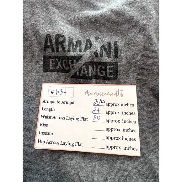 Armani Exchange Grey Zip Up Long Sleeve Lightweight Cotton Hoodie Sweatshirt M - Picture 9 of 9